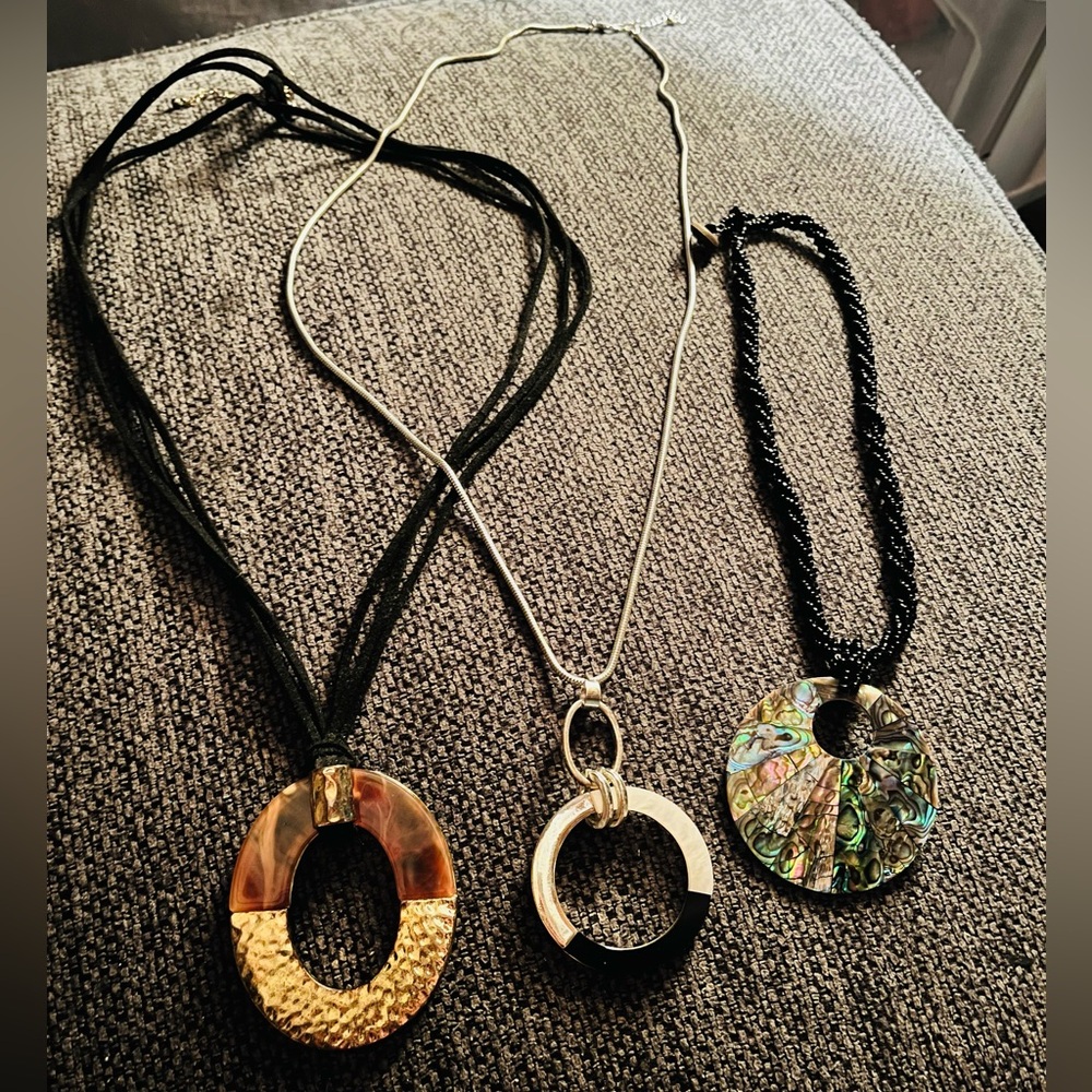 Cleo Gold and Silver Pendant Necklace Set